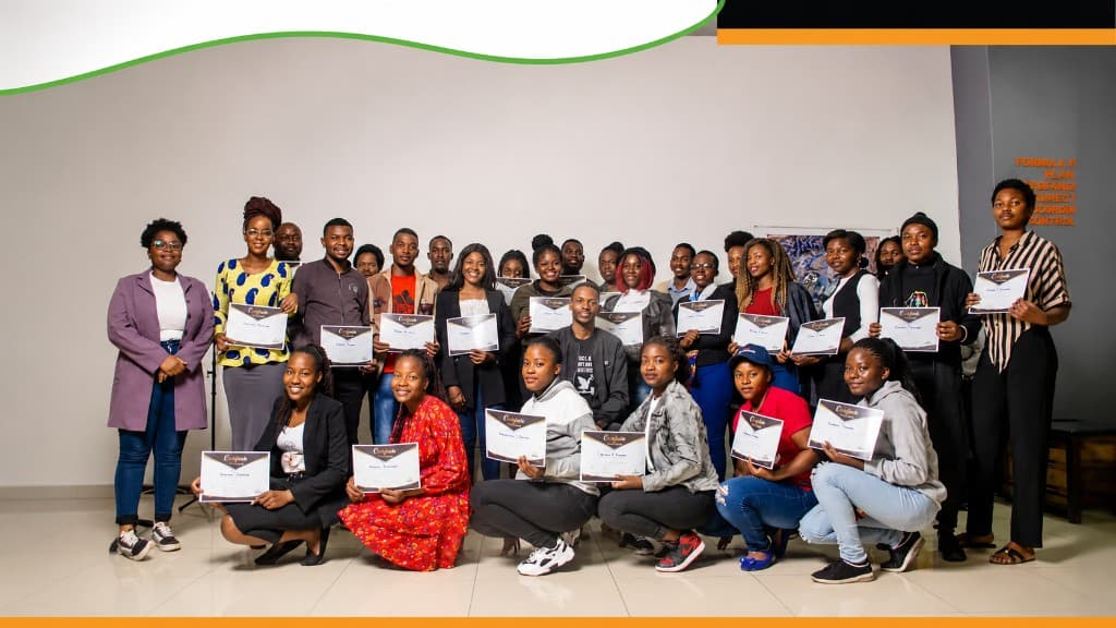 PaHukama youth members at a certificate ceremony